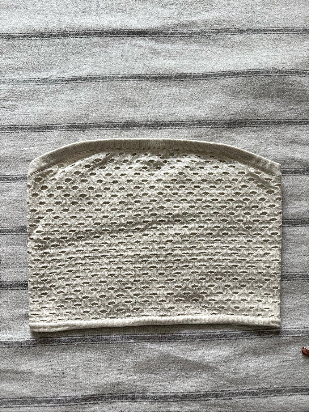 Aerie Crochet Sweater Tube Top Cream Medium